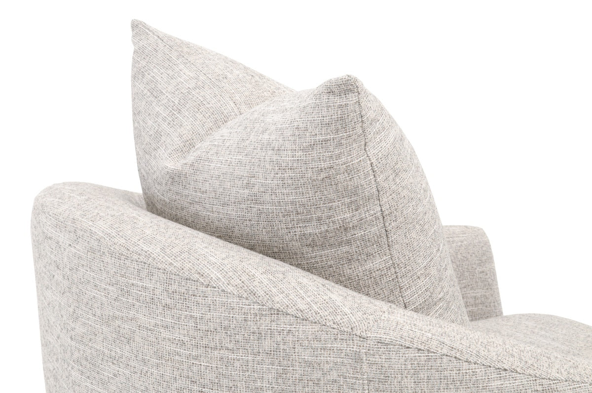 Faye Fabric Slipcover Swivel Club Chair