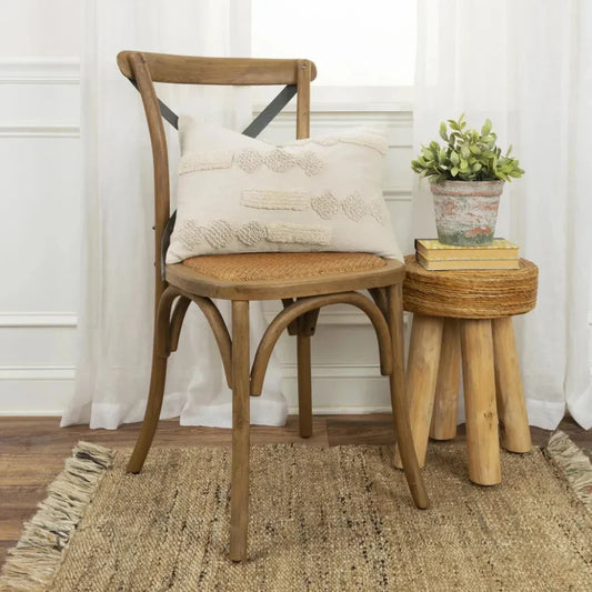 Faye Tonal Geometric Lumbar Decorative Pillow - LOOMLAN - LOOMLAN - Throw Pillows