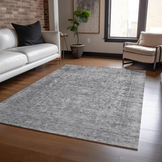 Felissae Gray Washable Indoor - Outdoor Rug - LOOMLAN - LOOMLAN Rugs - Outdoor Rugs