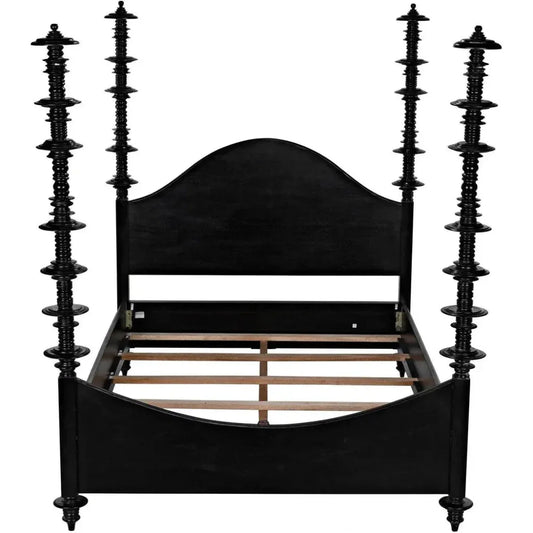 Ferret Black Wooden Bed Frame - LOOMLAN - Noir - Beds