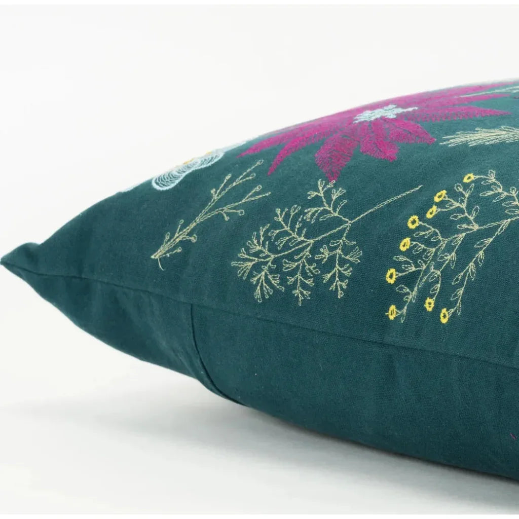 Fiona Teal Throw Pillow With Down Insert - LOOMLAN - LOOMLAN - Throw Pillows