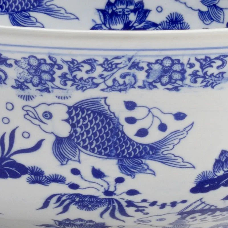 Fish Hand - Painted Classic Blue Bowl - LOOMLAN - Chelsea House - Boxes & Bowls