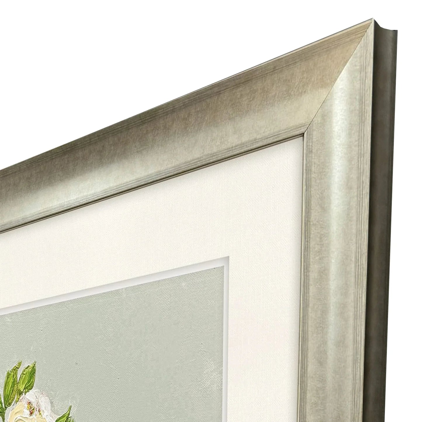 Floral Balance Blue Framed Wall Art