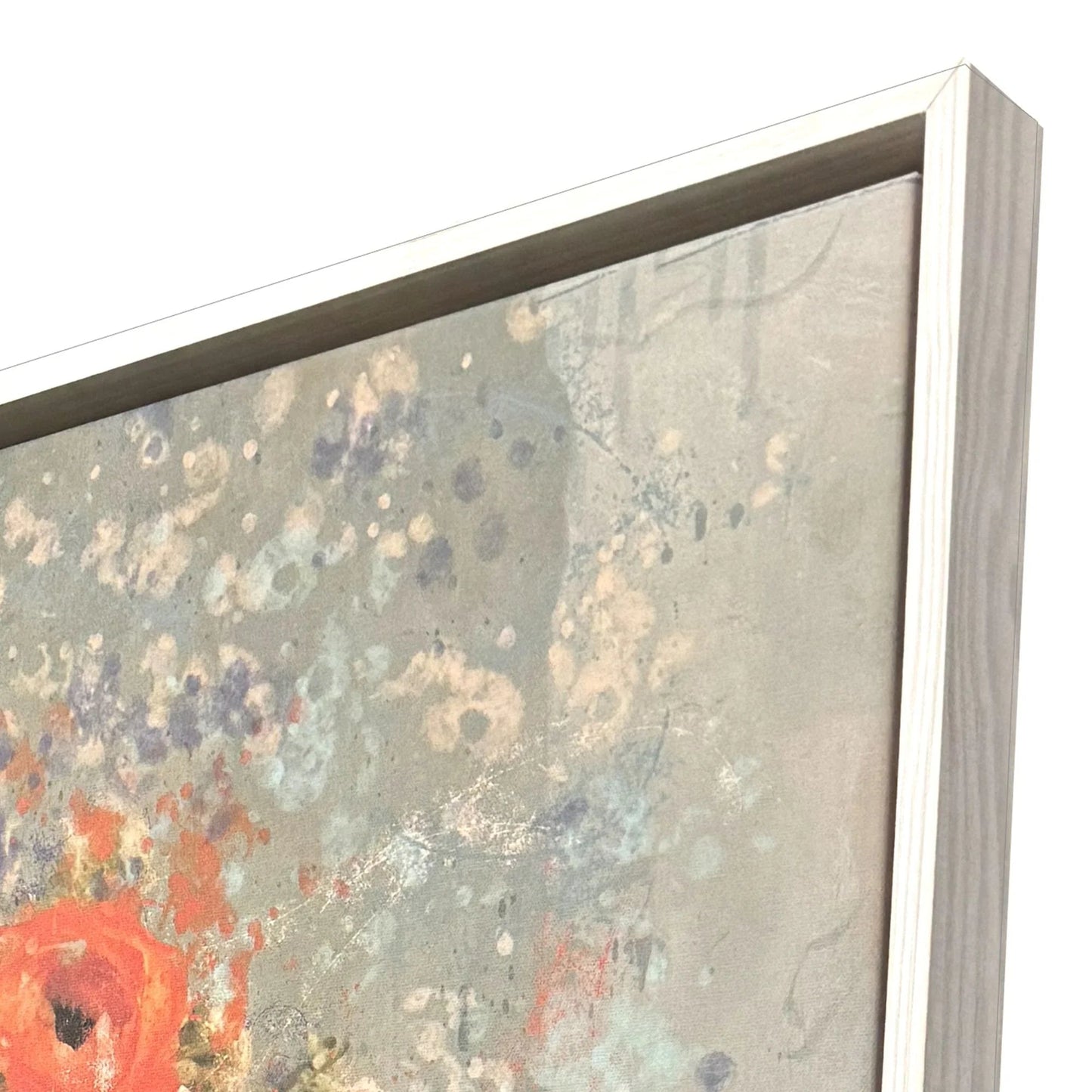 Flower Face Wood Frame Canvas Art