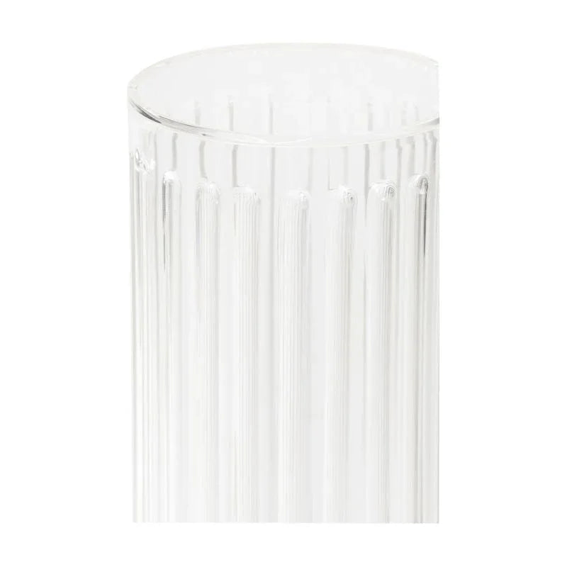 Fluted Acrylic Made Clear Pedestal - LOOMLAN - Chelsea House - Side Tables