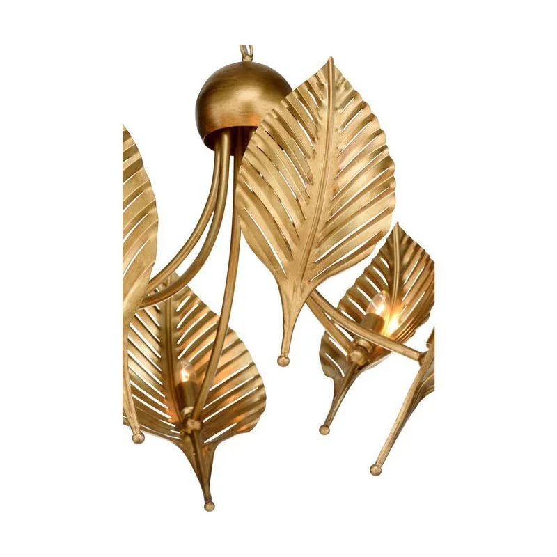 Foglia Di Palma Gold Six - Light Chandelier - LOOMLAN - Wildwood - Chandeliers