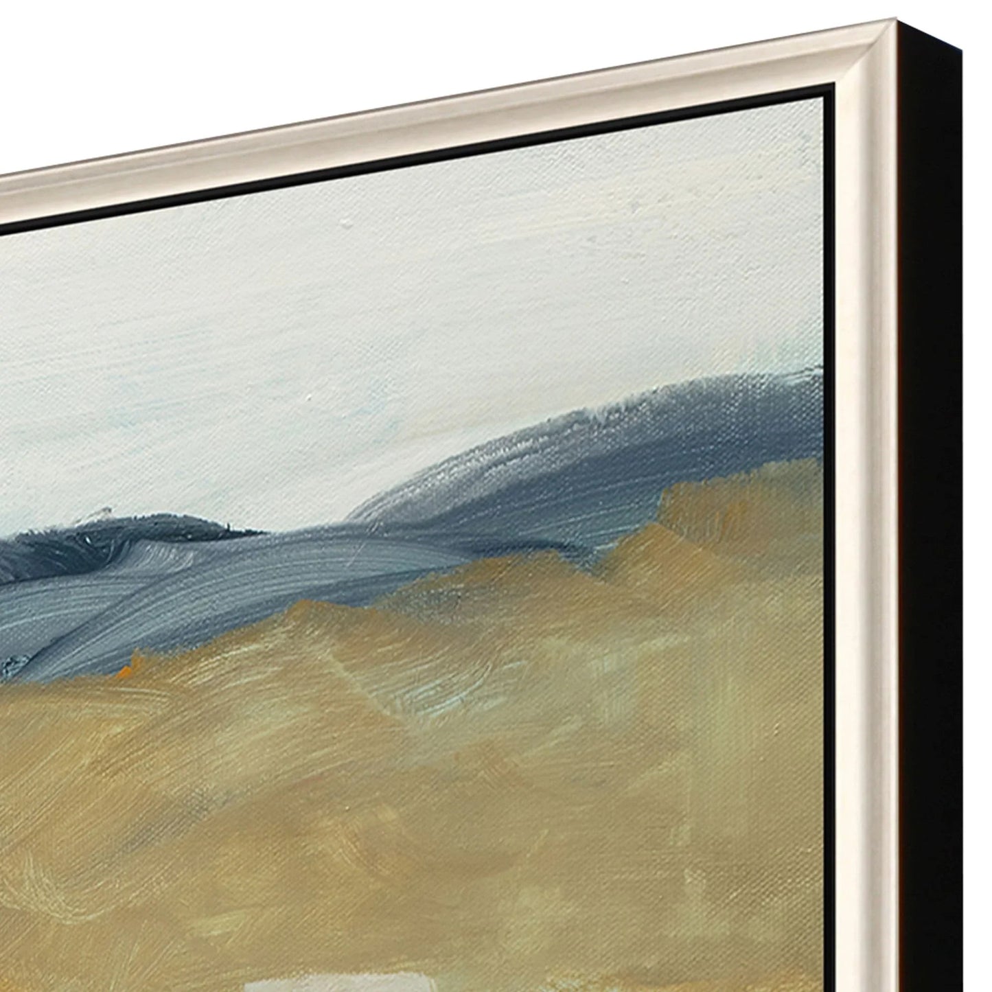 Folded Hills Blue Canvas Art