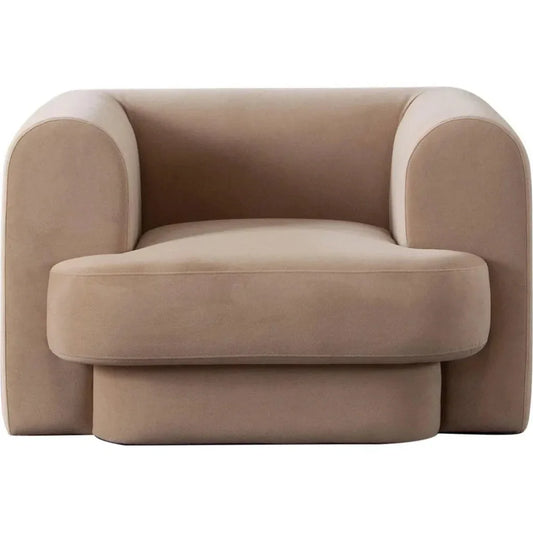 Form Camel Performance Velvet Arm Chair - LOOMLAN - Diamond Sofa - Club Chairs