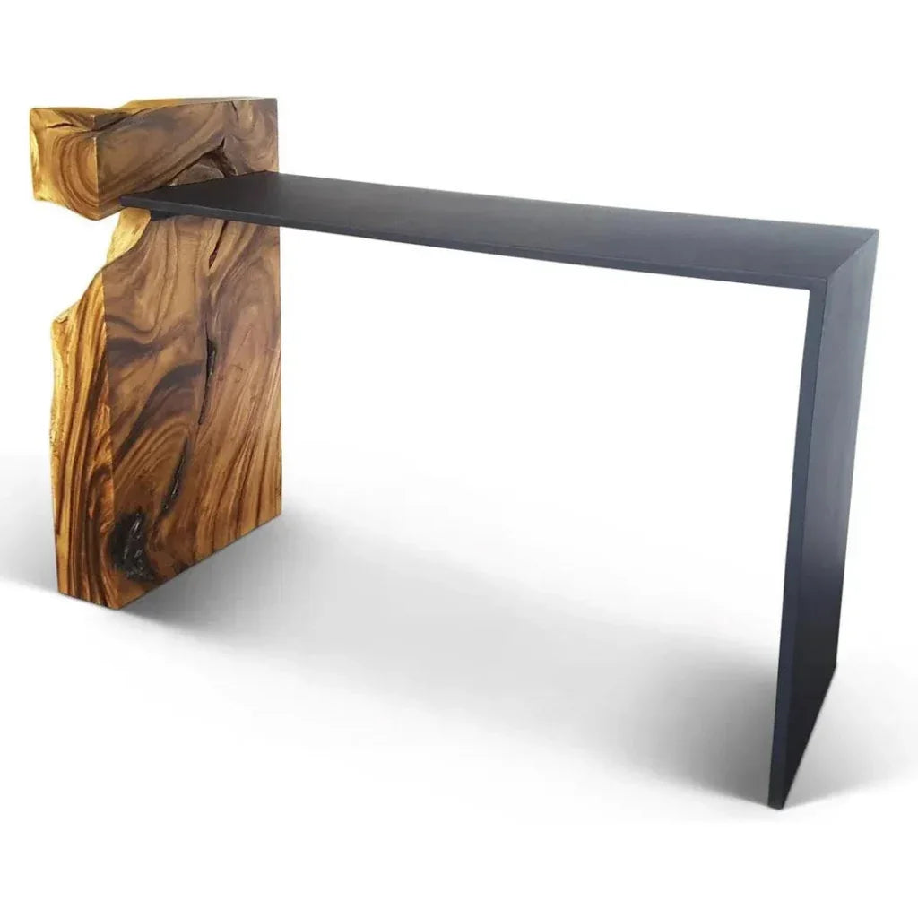 Fortis Natural Solid Chamcha Wood Sofa Table - LOOMLAN - Urbia - Console Tables