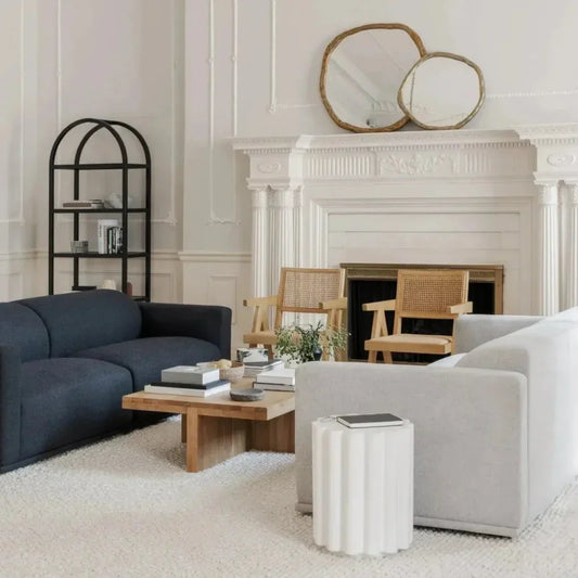 Foundry Large Gold Decorative Wall Mirror Round - LOOMLAN - Moe's Home - Wall Mirrors