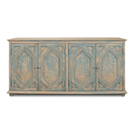 Four Diamonds Sideboard Blue - LOOMLAN - Sarreid - Sideboards