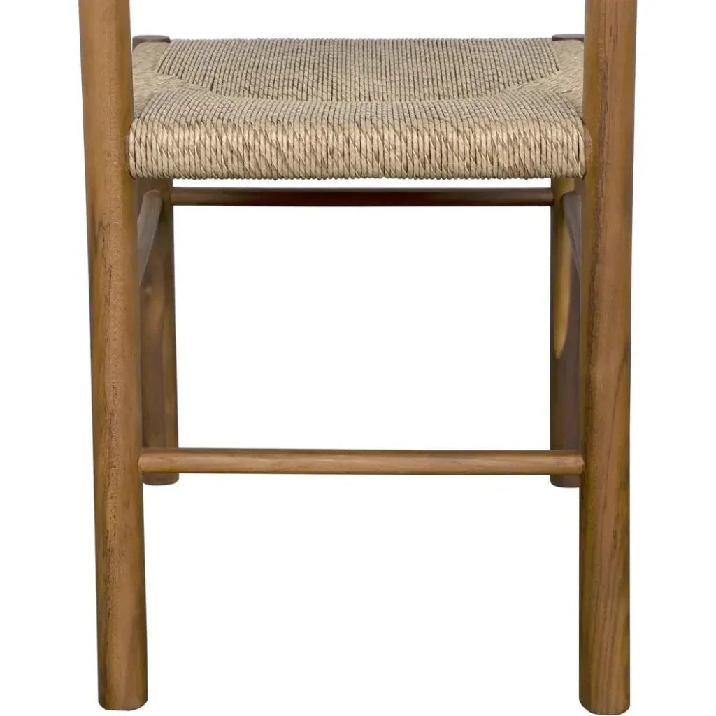 Franco Teak Wood Armless Side Chair - LOOMLAN - Noir - Accent Chairs