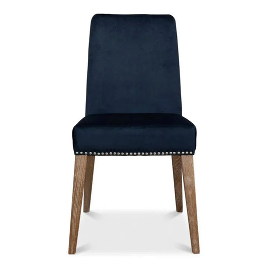 Franklin Side Chair Navy Blue - LOOMLAN - Sarreid - Dining Chairs