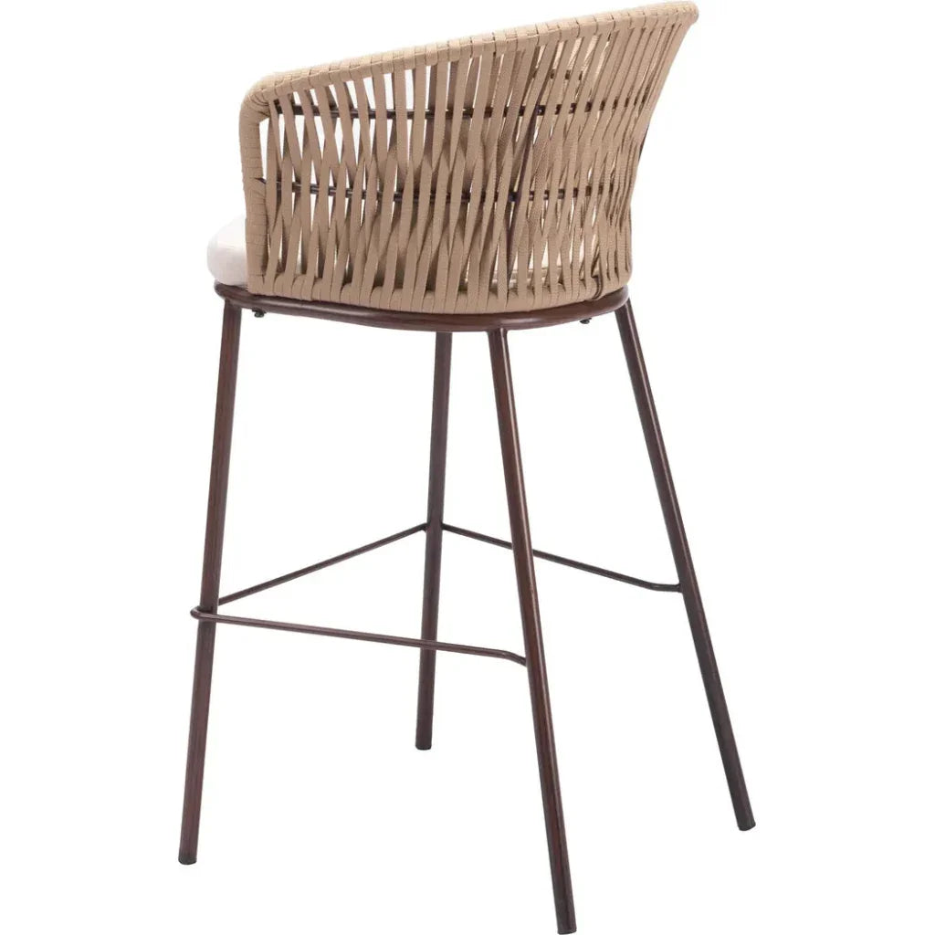 Freycinet Barstool Natural-Outdoor Bar Stools-Zuo Modern-LOOMLAN