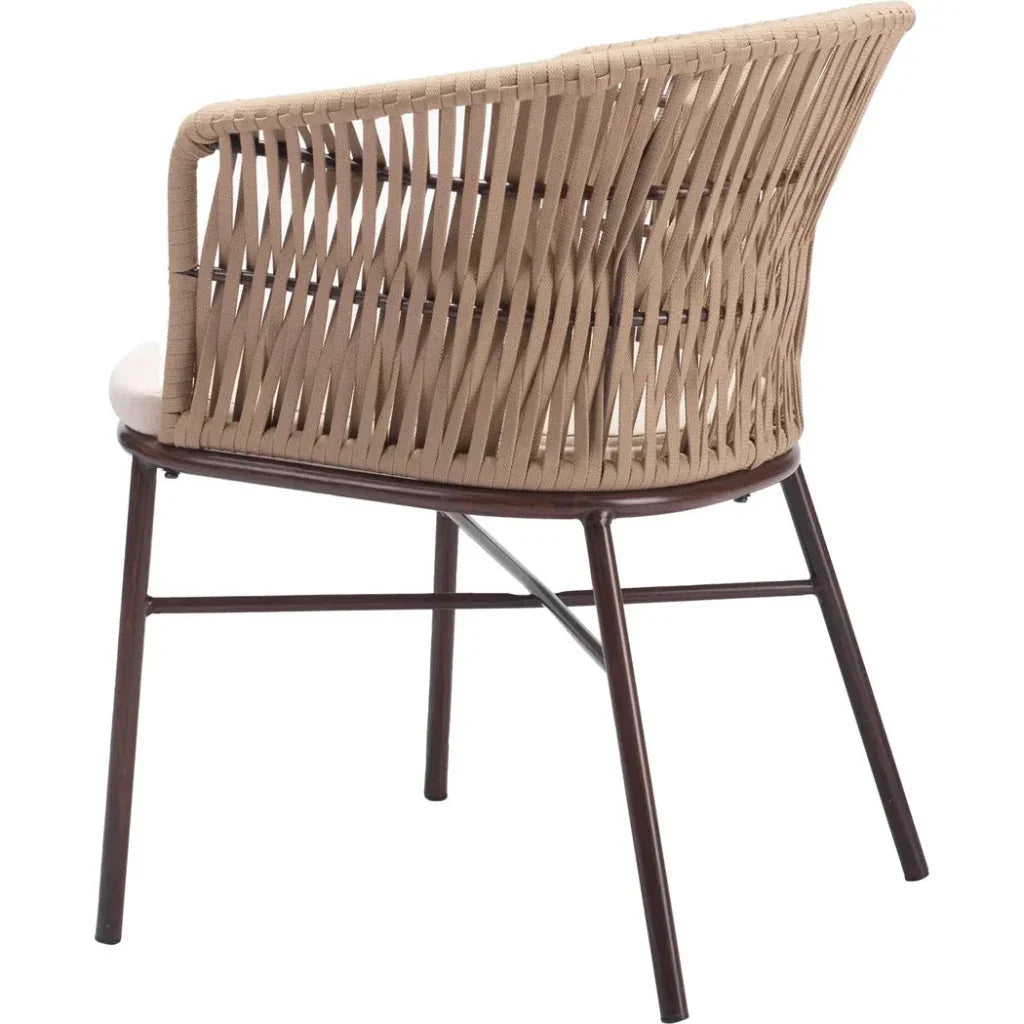 Freycinet Dining Chair (Set of 2) Natural-Outdoor Dining Chairs-Zuo Modern-LOOMLAN