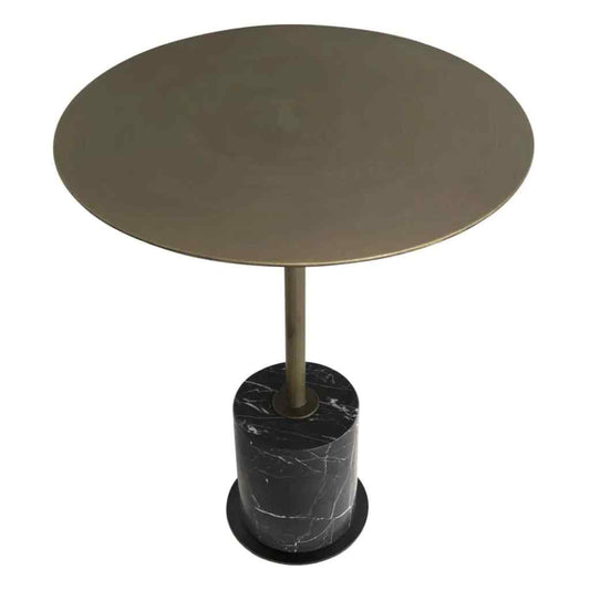 Santosh Aged Brass Top Side Table