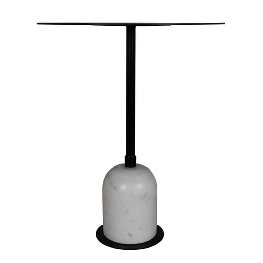 Letitia Black Marble Top Side Table