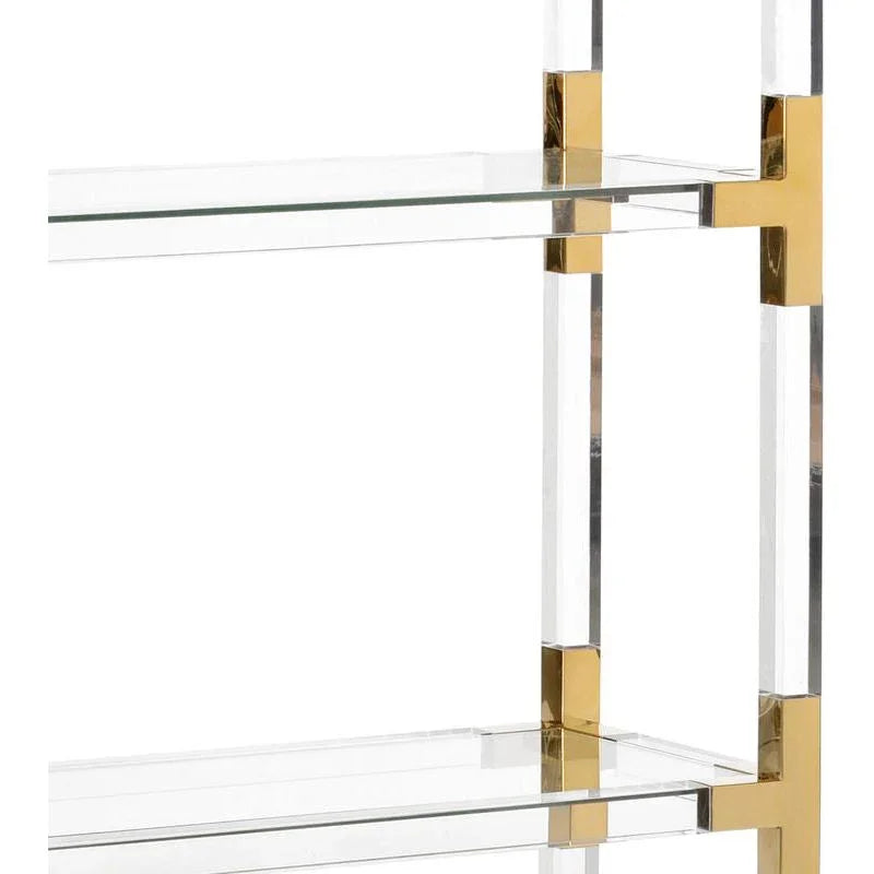 Gainsboro Acrylic Frame Etagere - LOOMLAN - Etageres