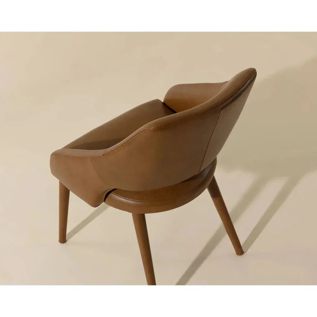 Galen Leather Armless Dining Chair - LOOMLAN - SUNPAN - Dining Chairs