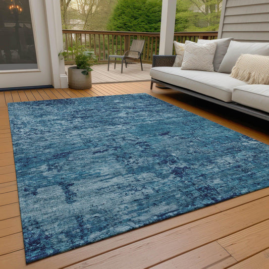Galora Denim Washable Indoor-Outdoor Rug