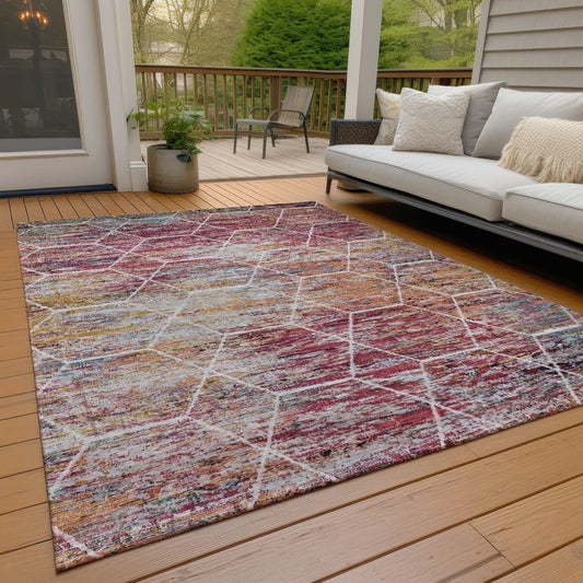 Galyn Pink Washable Indoor-Outdoor Rug