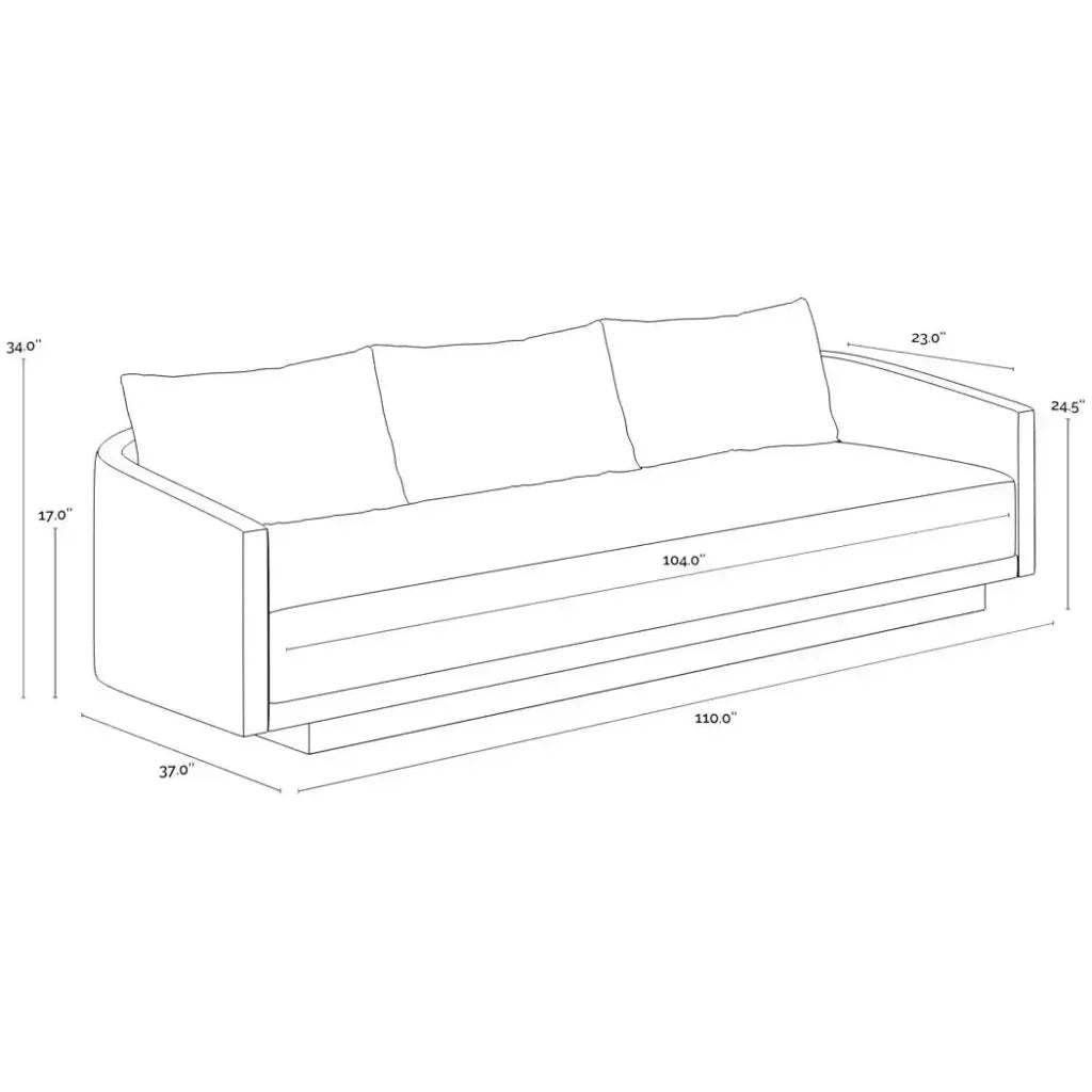 Gannon Performance Fabric Modern Sofa - LOOMLAN - SUNPAN - Sofas & Loveseats