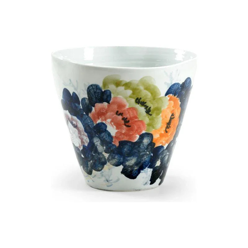 Garden City Hand Painted Porcelain Planter - LOOMLAN - Chelsea House - Planters