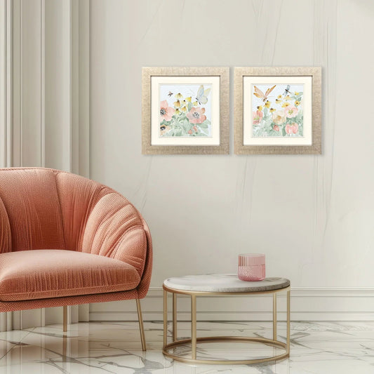 Garden Joy Pink Framed Wall Art 2PC