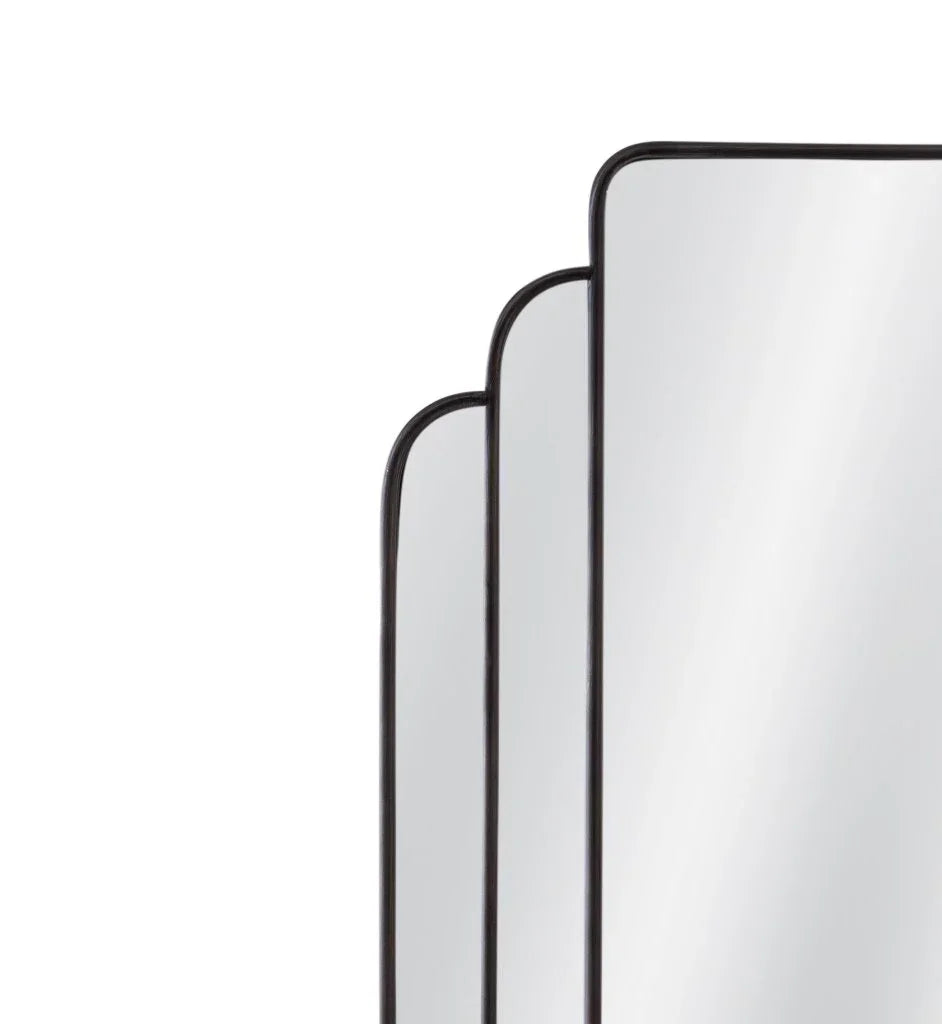 Gatsby Black Finish Frame Wall Mirror - LOOMLAN - Bassett Mirror - Wall Mirrors