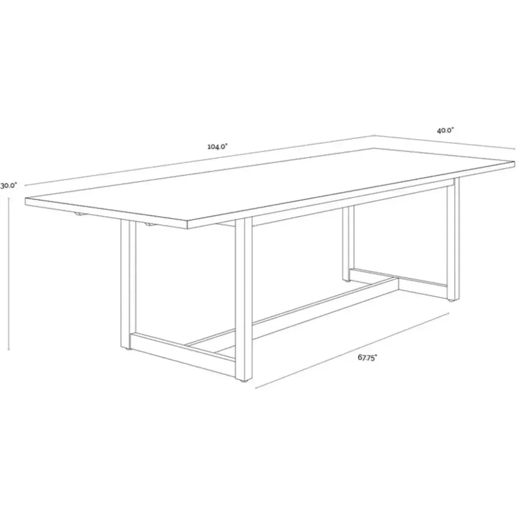 Geneve Aluminum Outdoor Dining Table-Outdoor Dining Tables-SUNPAN-LOOMLAN