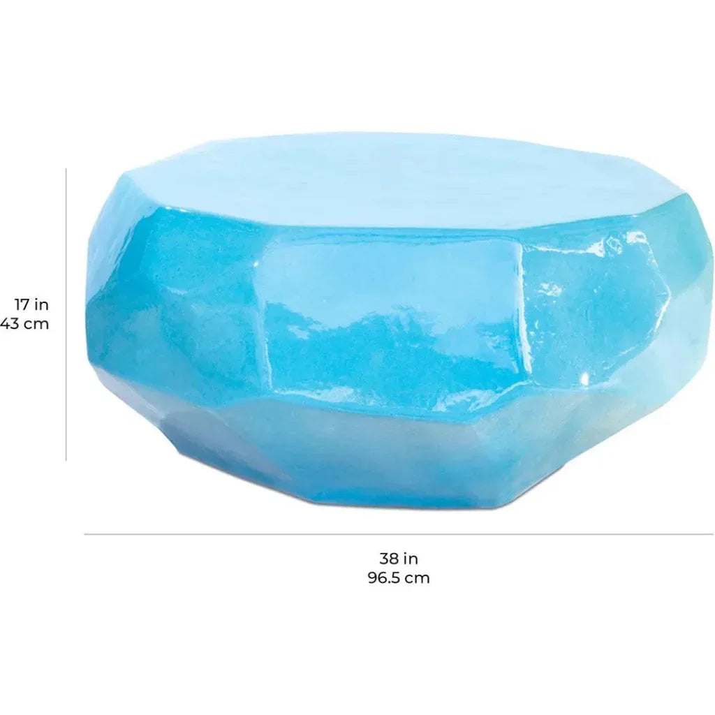 Geo Coffee Table - Navy Blue Outdoor Coffee Table-Outdoor Coffee Tables-Seasonal Living-LOOMLAN