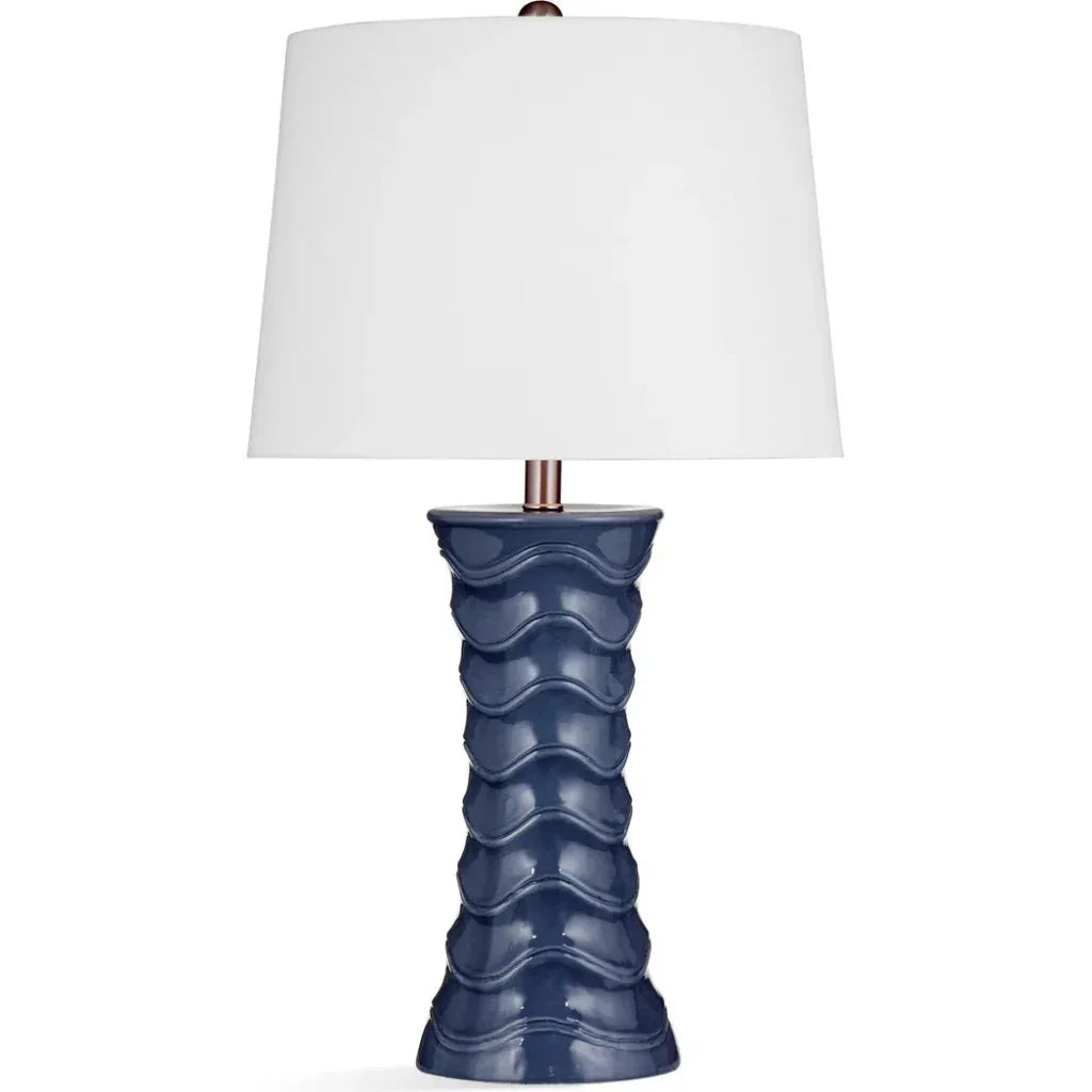 Gere Ceramic Blue Table Lamp - LOOMLAN - Bassett Mirror - Table Lamps