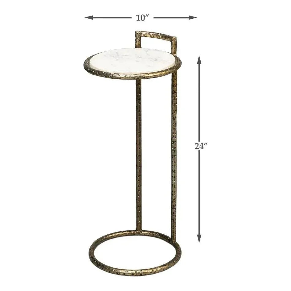 Gibson Round End Table - LOOMLAN - Sarreid - Side Tables