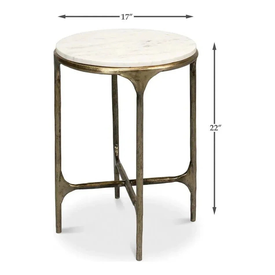 Gimlet Round End Table - LOOMLAN - Sarreid - Side Tables