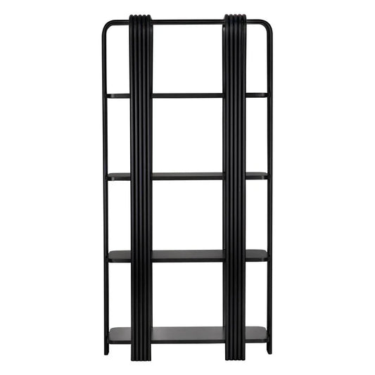 Giza Industrial Steel Black Etagere-Etageres-Noir-LOOMLAN