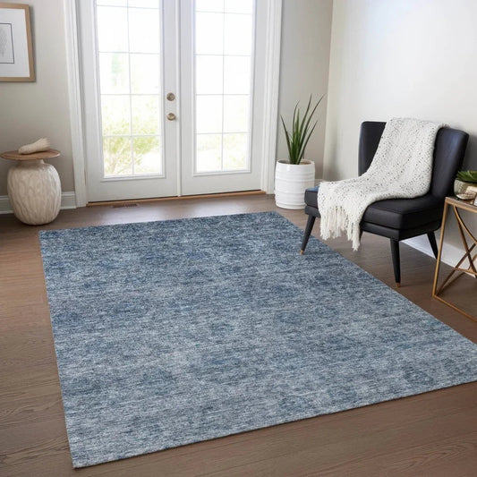 Glenra Blue Washable Indoor - Outdoor Rug - LOOMLAN - LOOMLAN Rugs - Outdoor Rugs
