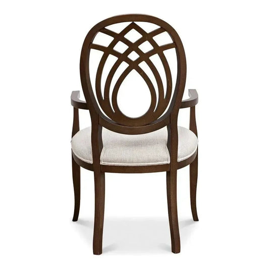 Goccia Arm Chair Driftwood Oatmeal - LOOMLAN - Sarreid - Accent Chairs