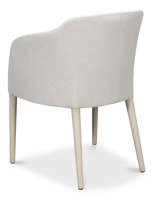Goccia White Fabric Dining Chair