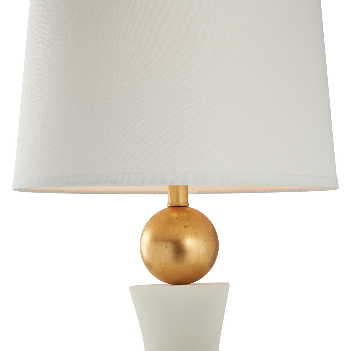 Gold Ball White Resin Table Lamp