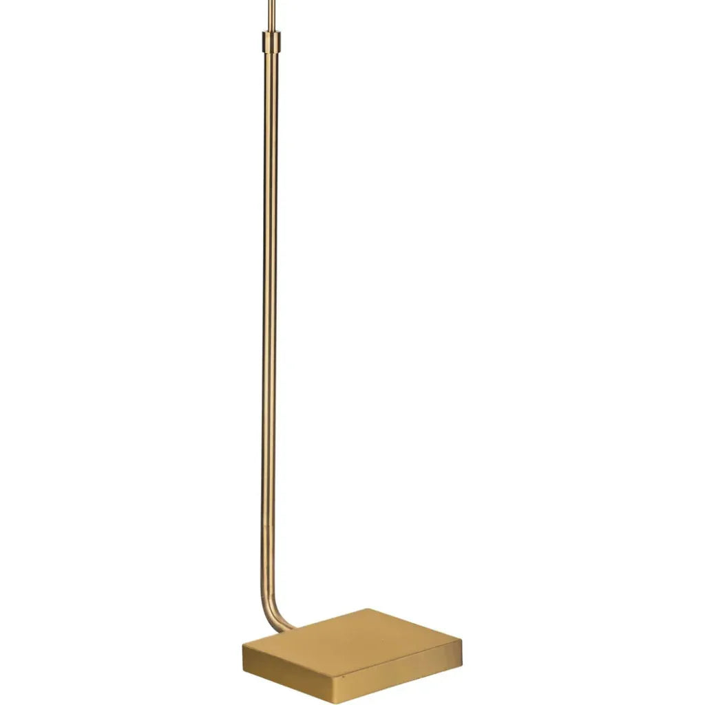Golden Brass Metal Floor Lamp-Floor Lamps-Bassett Mirror-LOOMLAN