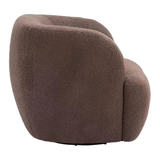 Govan Swivel Chair Brown - LOOMLAN - Zuo Modern - Club Chairs
