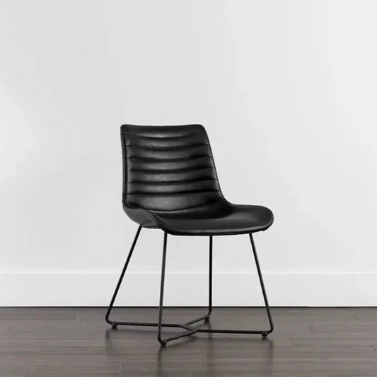 Gracen Leather Armless Dining Chair - LOOMLAN - SUNPAN - Dining Chairs