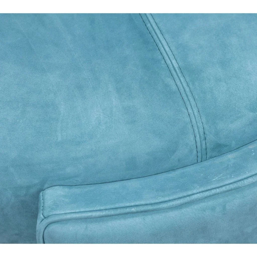 Gramercy Leather Round Ottoman - LOOMLAN - Olivia + Quinn - Ottomans