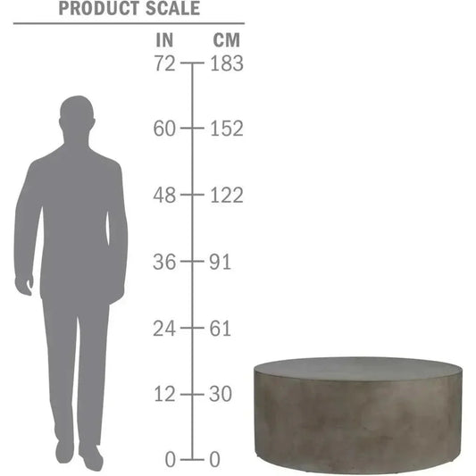 Grand Louis Slate Grey Outdoor Coffee Table-Outdoor Coffee Tables-Seasonal Living-LOOMLAN