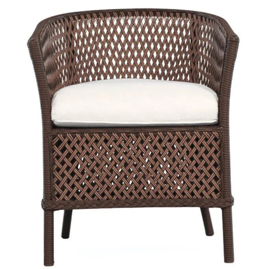 Grand Traverse Barrel Outdoor Dining Chair Sunbrella-Outdoor Dining Chairs-Lloyd Flanders-LOOMLAN