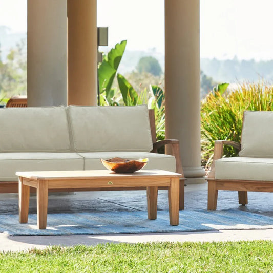 Grande Teak Deep Outdoor Couch Sunbrella Cushion