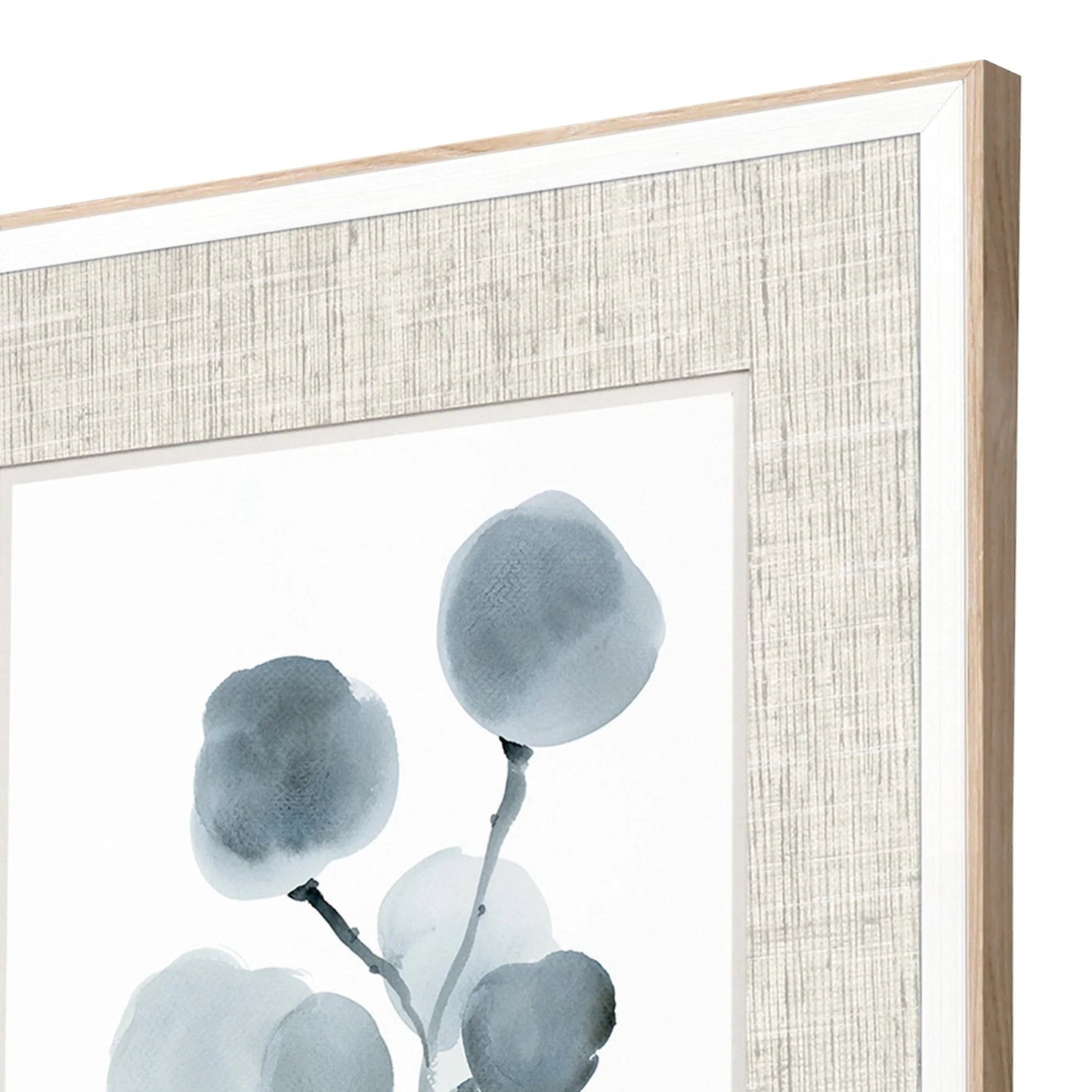 Gray Botanical Wood Framed Wall Art 2PC