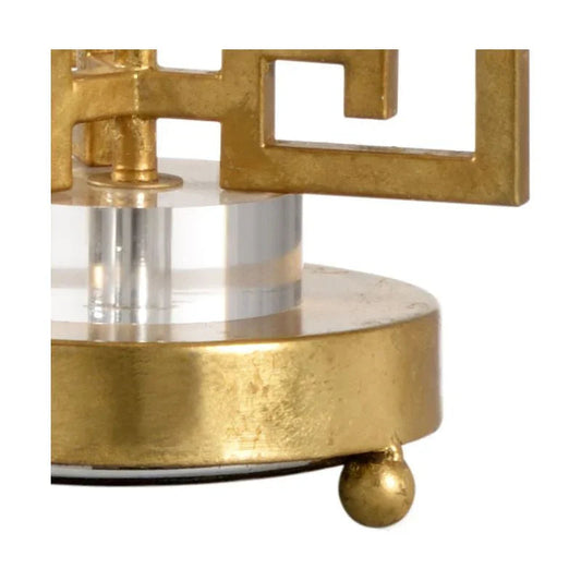 Greek Key Gold And Data Port Table Lamp - LOOMLAN - Chelsea House - Table Lamps
