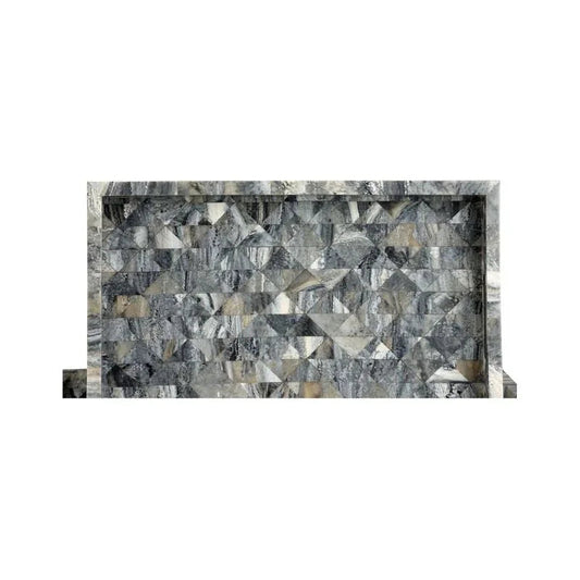 Greer Geometric Patterned Bone Tray - LOOMLAN - Wildwood - Trays