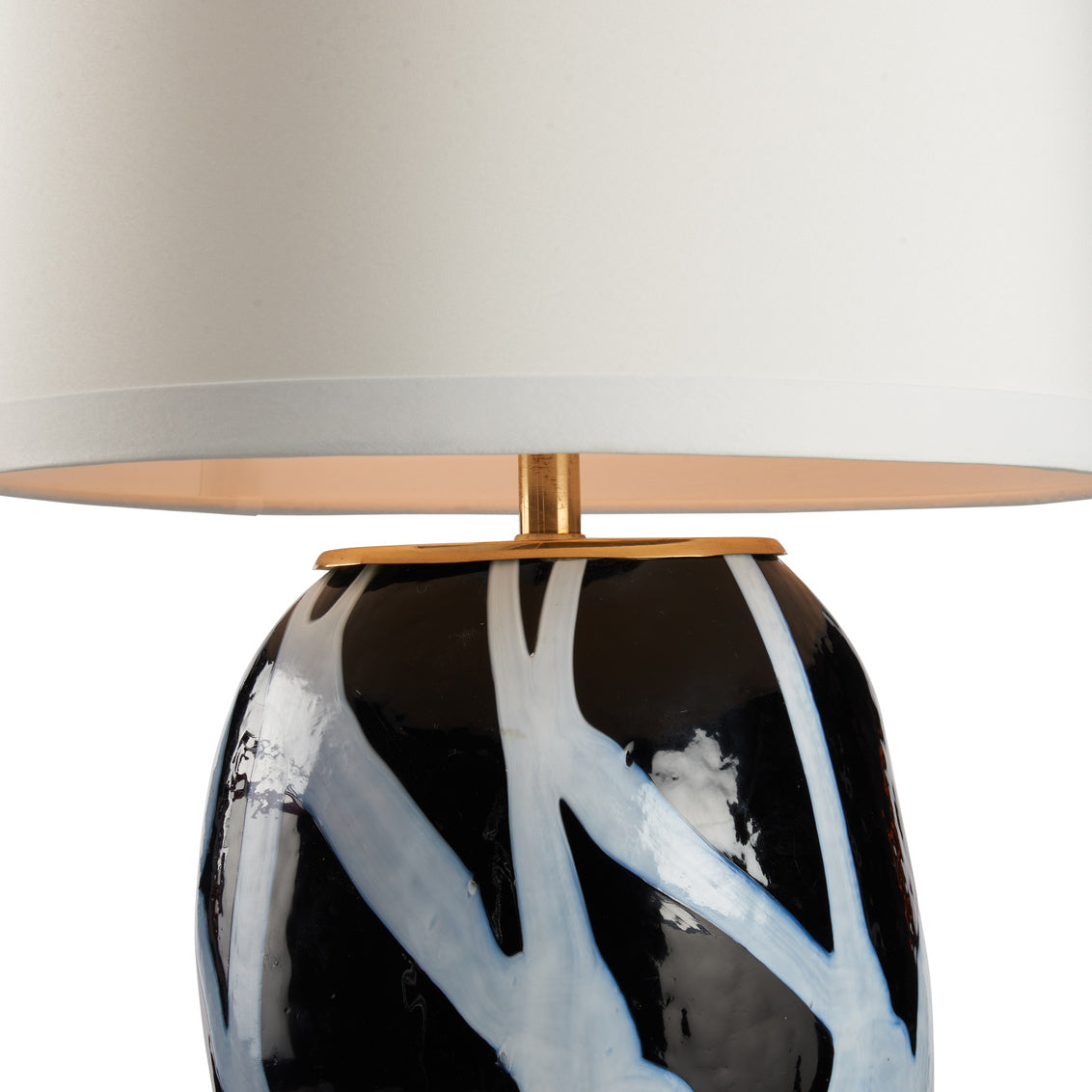 Gretchen Glossy Glass Black Table Lamp